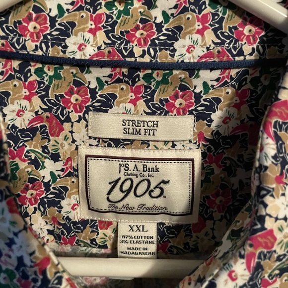 Jos A Bank 1905 stretch slim fit long sleeve shirt XXL - Picture 1 of 4